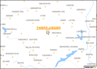 map of Zhangjiawan