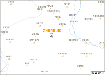 map of Zhangjia