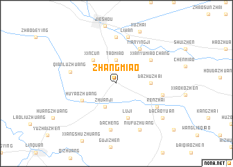 map of Zhangmiao