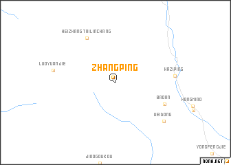 map of Zhangping