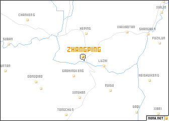 map of Zhangping