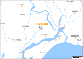 map of Zhangpu