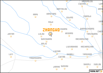 map of Zhangwo