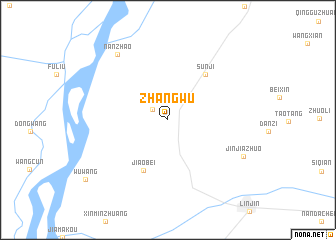 map of Zhangwu