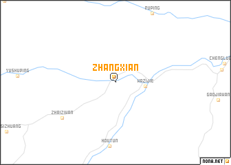 map of Zhangxian