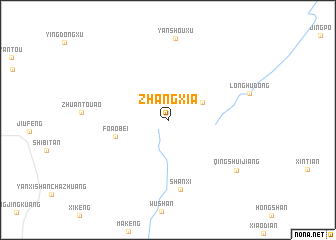 map of Zhangxia