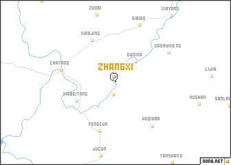 map of Zhangxi