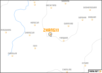 map of Zhangxi