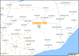 map of Zhangyan