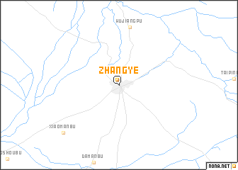 map of Zhangye