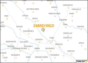 map of Zhangyingzi
