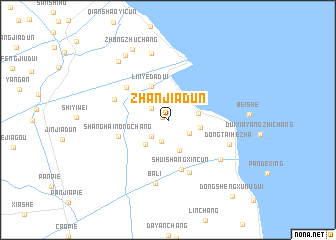 map of Zhanjiadun