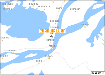 map of Zhanjialuan