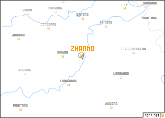 map of Zhanmo