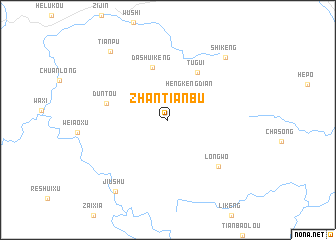 map of Zhantianbu