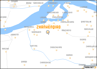 map of Zhanwenqiao