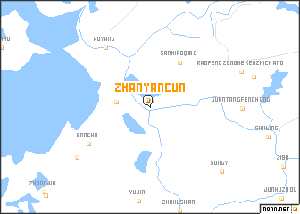 map of Zhanyancun