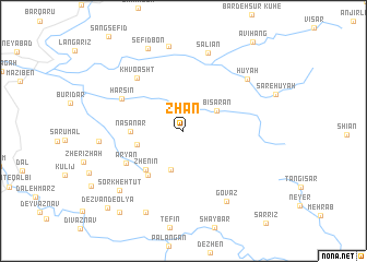 map of Zhān