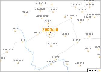 map of Zhaojia