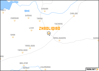 map of Zhaoliqiao