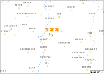 map of Zhaopu