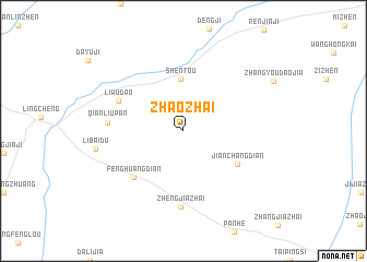 map of Zhaozhai