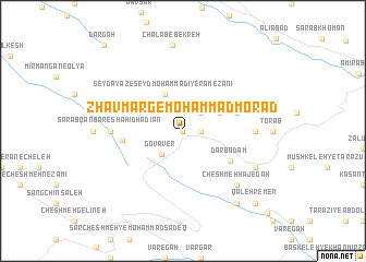 map of Zhāv Marg-e Moḩammad Morād