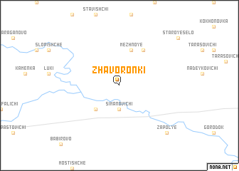 map of Zhavoronki