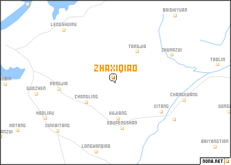 map of Zhaxiqiao