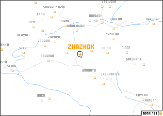 map of Zhāzhōk