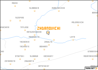 map of Zhdanovichi