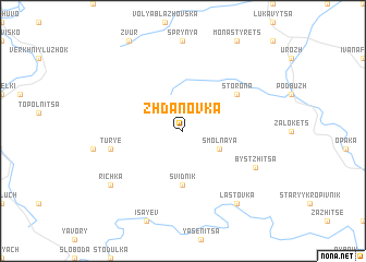 map of Zhdanovka