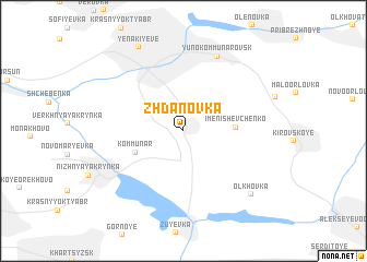 map of Zhdanovka