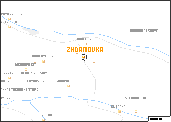 map of Zhdanovka