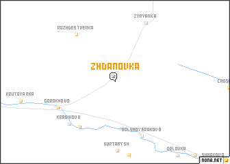 map of Zhdanovka