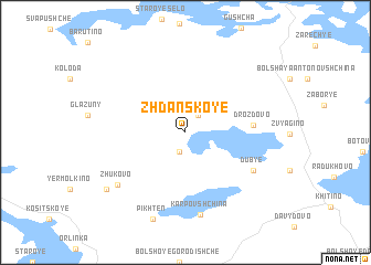 map of Zhdanskoye