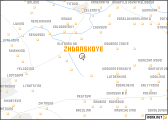 map of Zhdanskoye