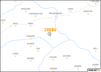 map of Zhebu