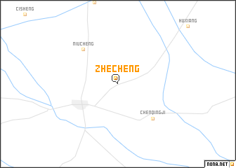 map of Zhecheng