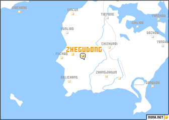 map of Zhegudong