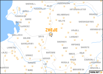 map of Zhejë