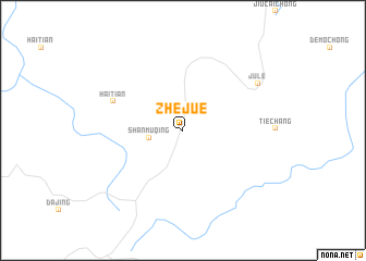 map of Zhejue
