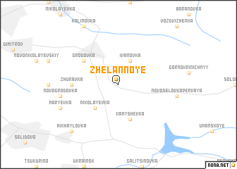 map of Zhelannoye