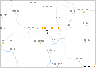 map of Zhenbeicun