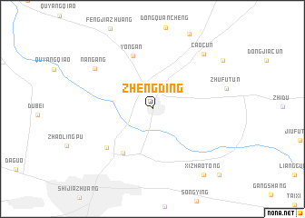 map of Zhengding