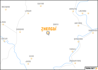 map of Zhengdi