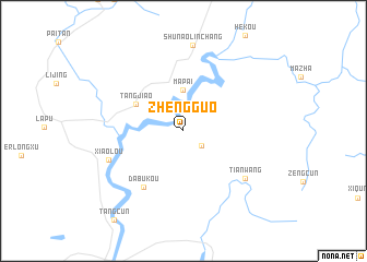 map of Zhengguo