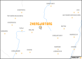 map of Zhengjiatang