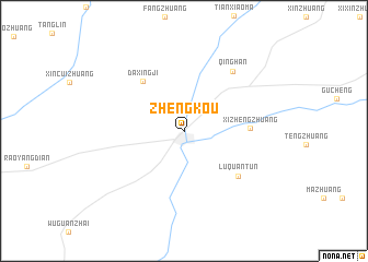 map of Zhengkou