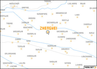 map of Zhengwei
